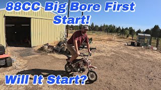 Honda CRF50 88cc Big Bore Kit Part 2 (Will It Run?)