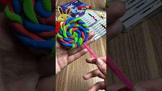 Making a Cute Lollipop with Play Dough 🍭✨ | Easy Craft #playdough #lollipop
