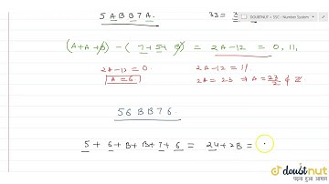 The six-digit number 5ABB7A is a multiple of 33 for non-zero digits A and B. Which of the follow...