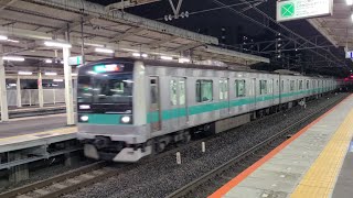 【常磐線】E233系2000番台マト19編成 我孫子駅 到着シーン