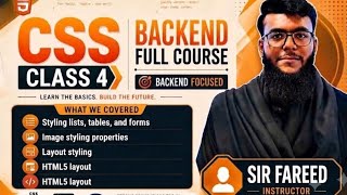 CSS Class 4: Styling Lists, Tables, Forms, Images, & Layout | Full Course