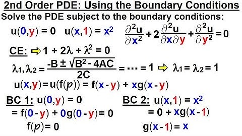 Math: Partial Differential Eqn. - Ch.1: Introduction (32 of 42) 2nd: Using Boundary Conditions