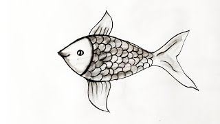 Fish Drawing Easy | how to draw fish for beginners