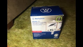 Walmart Clearance Westinghouse Solar LED Motion Activated Security Light unboxing testing
