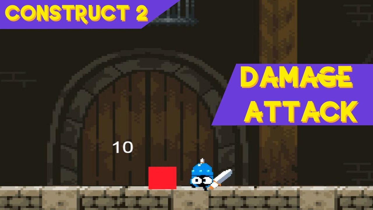 Construct 2 Attack (Platformer) #2 - DAMAGE ATTACK(Old)