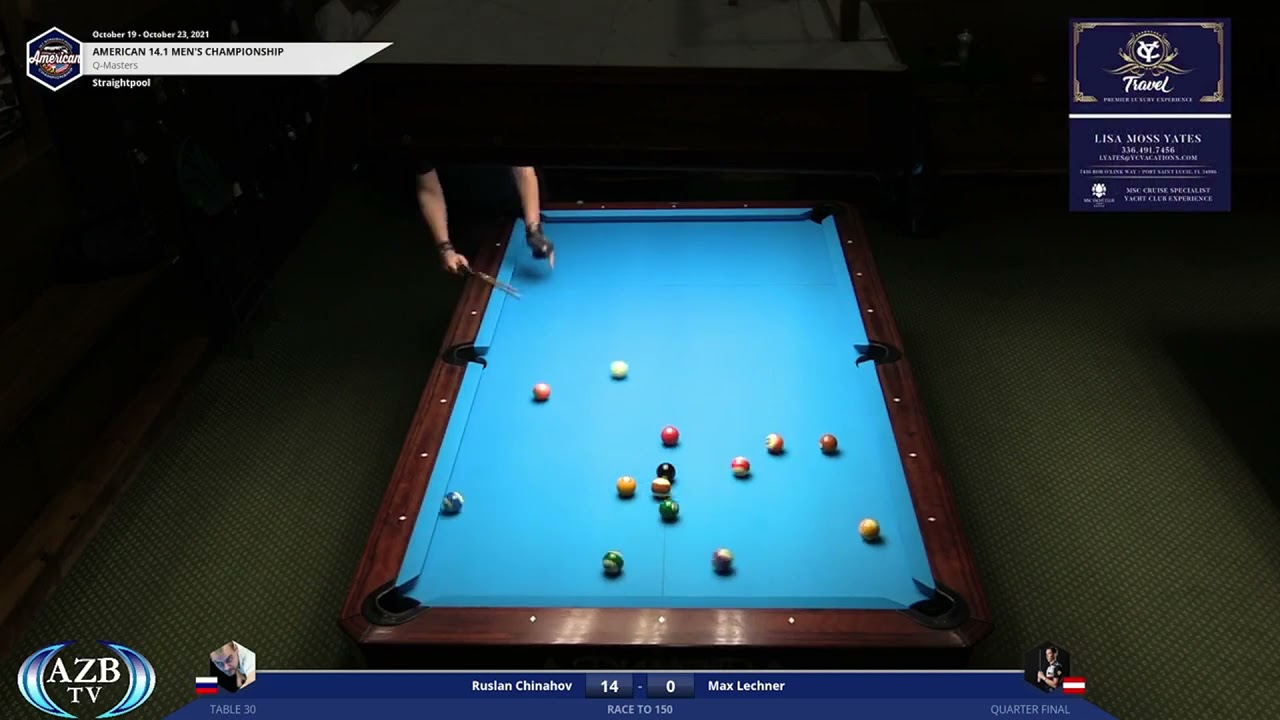 2021 American 14.1 Straight Pool Championship - Ruslan Chinahov vs Max Lechner