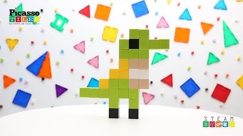 How to Build A Dinosaur! PicassoTiles PicassoToys IDEABOOK Magnetic Building Tiles STEM Magnet Toy