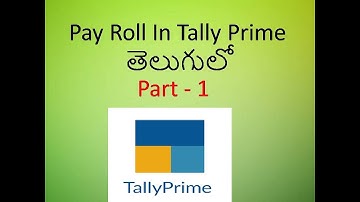 Payroll In Tally Prim In Telugu  Part - 1 || How To record  Employee Details & Basic salary