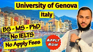 How to apply for Italy Scholarship | Scholarship for University of Genova | Italy Scholarship 2023