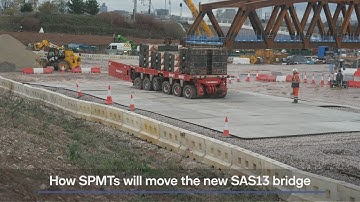 How SPMTs will move the new SAS13 bridge