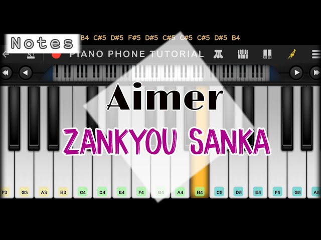 Zankyou Sanka - Aimer | Kimetsu no Yaiba Season 2 Opening | Perfect Piano | Piano Phone class=