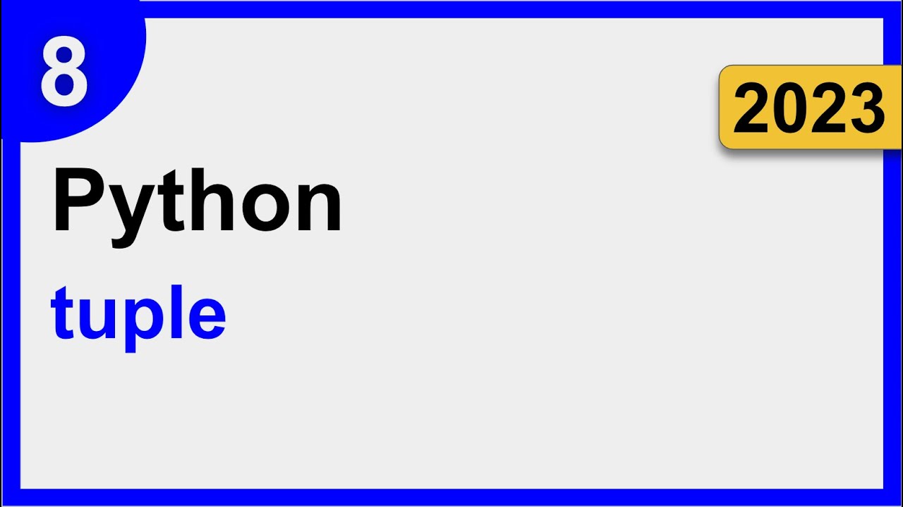 8 | Tuple | Python for Complete Beginners - YouTube