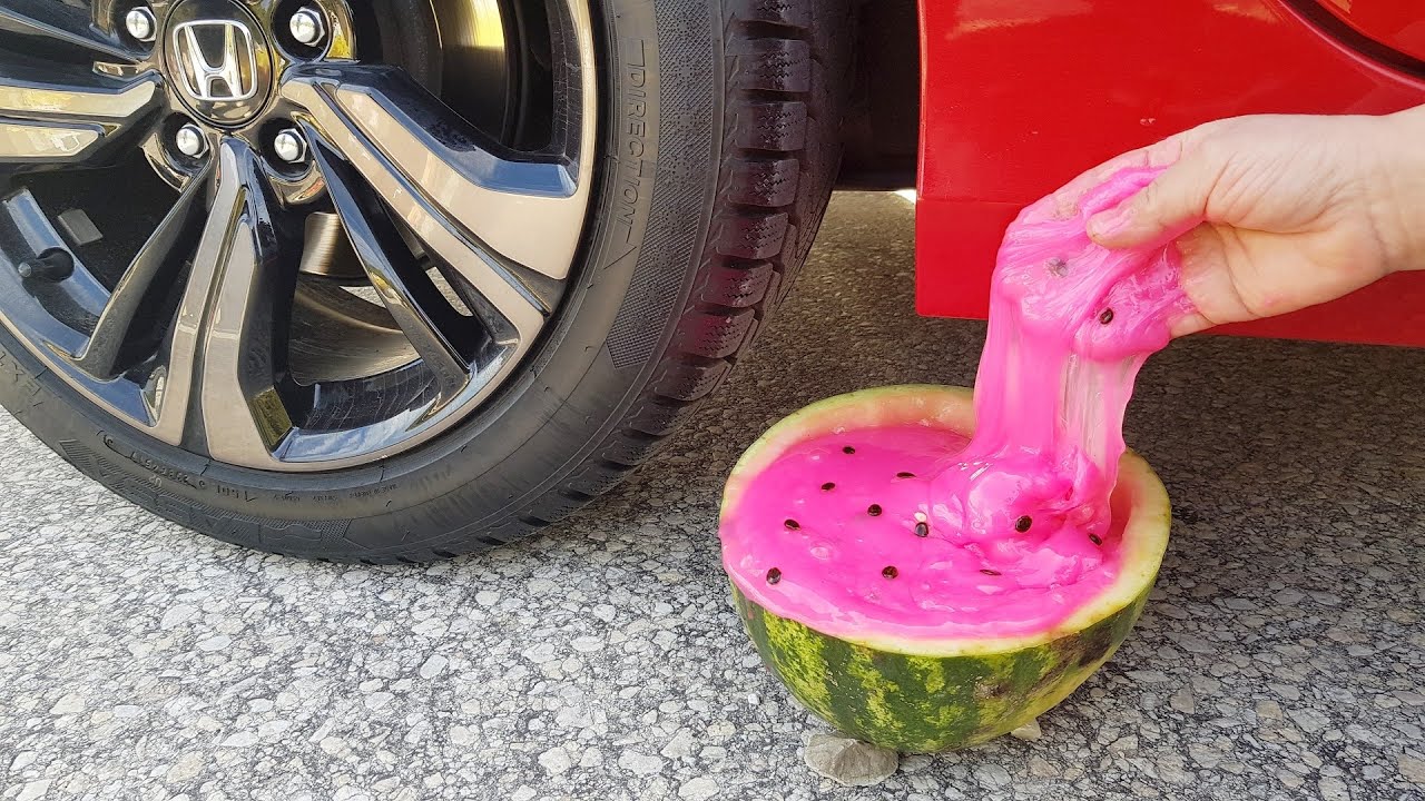 EXPERIMENT !! Watermelon VS Car & Crushing Crunchy & Soft Things by