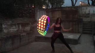 Pixie Flow Arts The Postal Service &quot;Such Great Heights&quot; LED Hula Hoop Flow