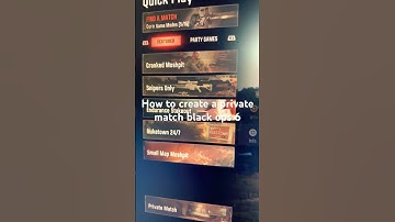 How to create a private match black ops 6