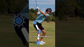 Push DOWN in the downswing! 😱🔥 #golfswing #golf #golftips #golfcoach