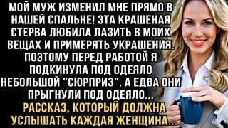 видео: МОЙ МУЖ ИЗМЕНИЛ МНЕ ПРЯМО В НАШЕЙ СПАЛЬНЕ! ЭТА КРАШЕНАЯ СТЕРВА ЛЮБИЛА ЛАЗИТЬ В МОИХ ВЕЩАХ. ОТОМСТИЛА картинка: МОЙ МУЖ ИЗМЕНИЛ МНЕ ПРЯМО В НАШЕЙ СПАЛЬНЕ! ЭТА КРАШЕНАЯ СТЕРВА ЛЮБИЛА ЛАЗИТЬ В МОИХ ВЕЩАХ. ОТОМСТИЛА
