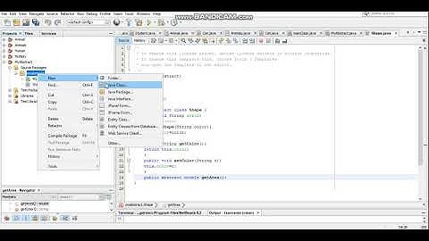 Abstract shape class in java