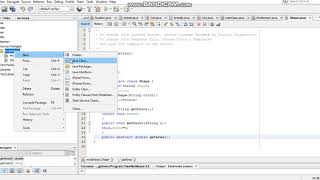 Abstract shape class in java