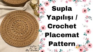 Polyester Soft Makrome Supla Yapılışı/ Crochet Placemat Pattern screenshot 5
