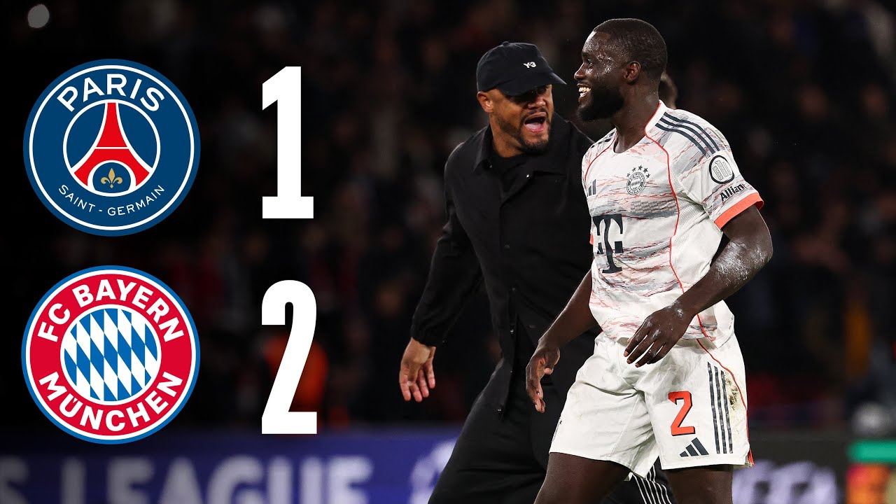 Rock 'n' Roll Bayern celebrate despite being a man down | PSG 1-2 FC Bayern | Highlights