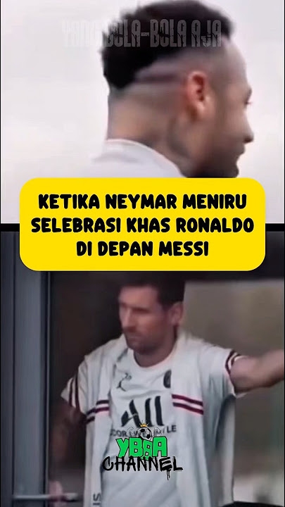 KETIKA NEYMAR MENIRU SELEBRASI KHAS RONALDO DI DEPAN MESSI #neymar #messi #psg