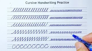 Basic Strokes Practice for Cursive Handwriting ll How To Get Better Handwriting in 10 days.