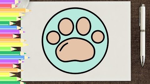 How to Draw a Dog Paw Print | Easy Drawing Tutorial | Drawing and Coloring
