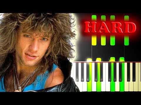 BON JOVI - LIVIN&#039; ON A PRAYER - Piano Tutorial