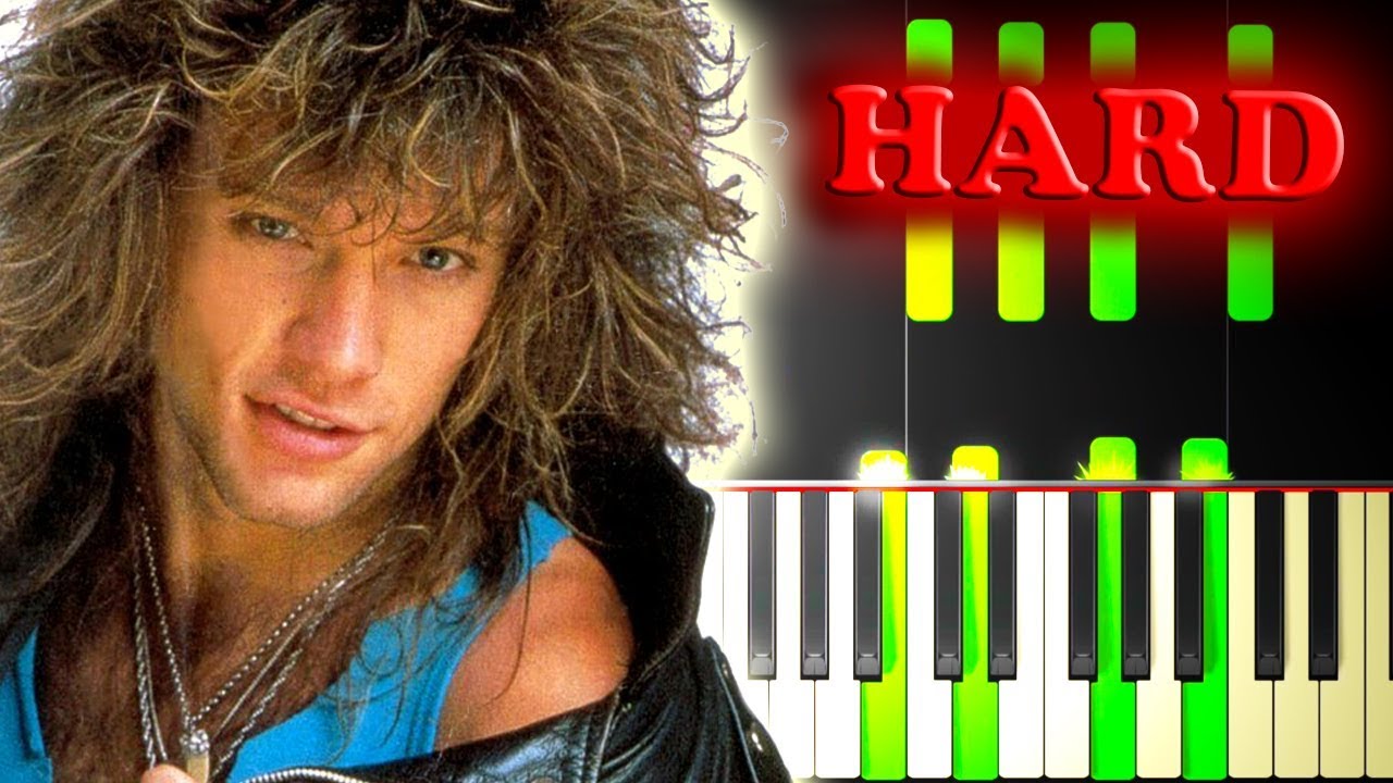 BON JOVI - LIVIN' ON A PRAYER - Piano Tutorial