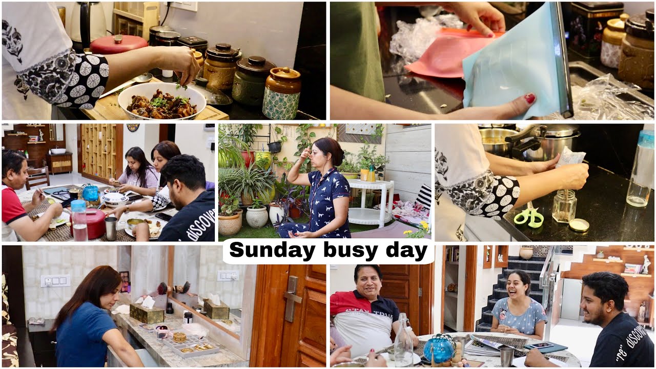 Meal prepration| Sunday brunch| Pranayam routine| Cleaning routine