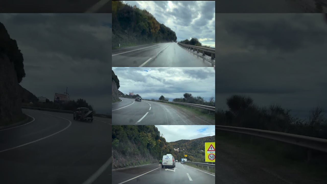 Montenegro Coast 🇲🇪 | Tivat &rarr; Budva Road in 4K #travel #montenegro #4k #roadtrip #Shorts