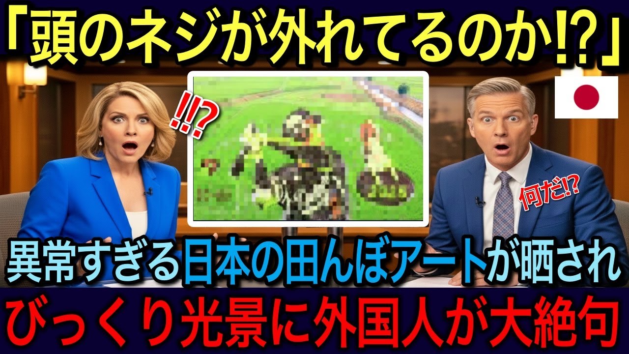 【海外の反応】「収穫したら消えるんだろ？」日本の田んぼアートに気づいた外国人が驚愕。芸術とエコの融合に世界中から称賛の嵐！
