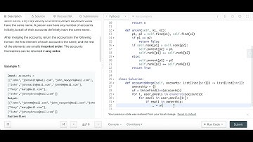 Accounts Merge - Leetcode 721 - Union Find - Python