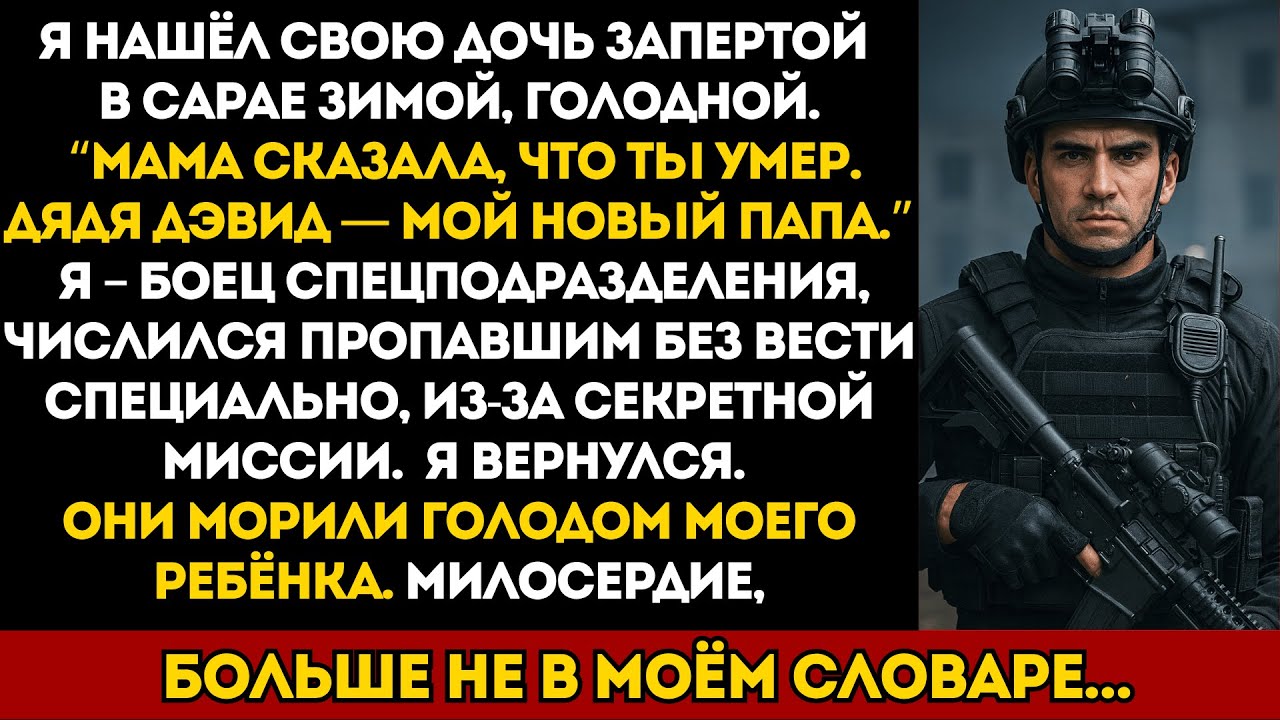 Отец из спецподразделения нашёл свою  дочь голодающей в сарае — его ответ был БЕЗМОЛВНО ЖЕСТОК…