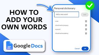 How to Add a Word to Your Personal Dictionary in Google Docs (Stop Red Underlines)