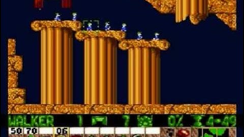 Lemmings Genesis/Mega Drive Walkthrough: Fun Level 2