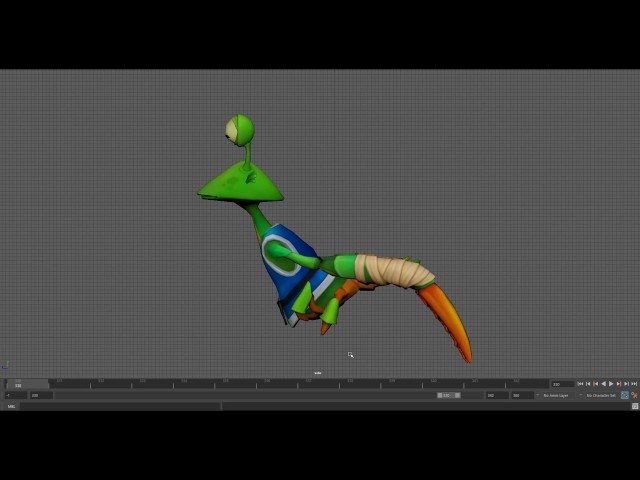 Animating a Low-Poly Character in Maya (Mantis, Part 3 - Run)