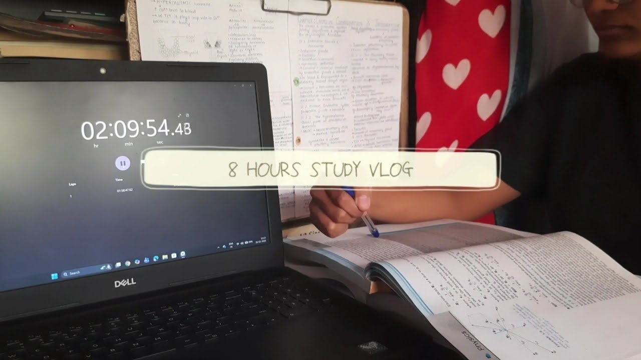 8 Hours Productive Study Vlog | Study Hyperlapse ASMR | Lots of Studying & Question Practice | 