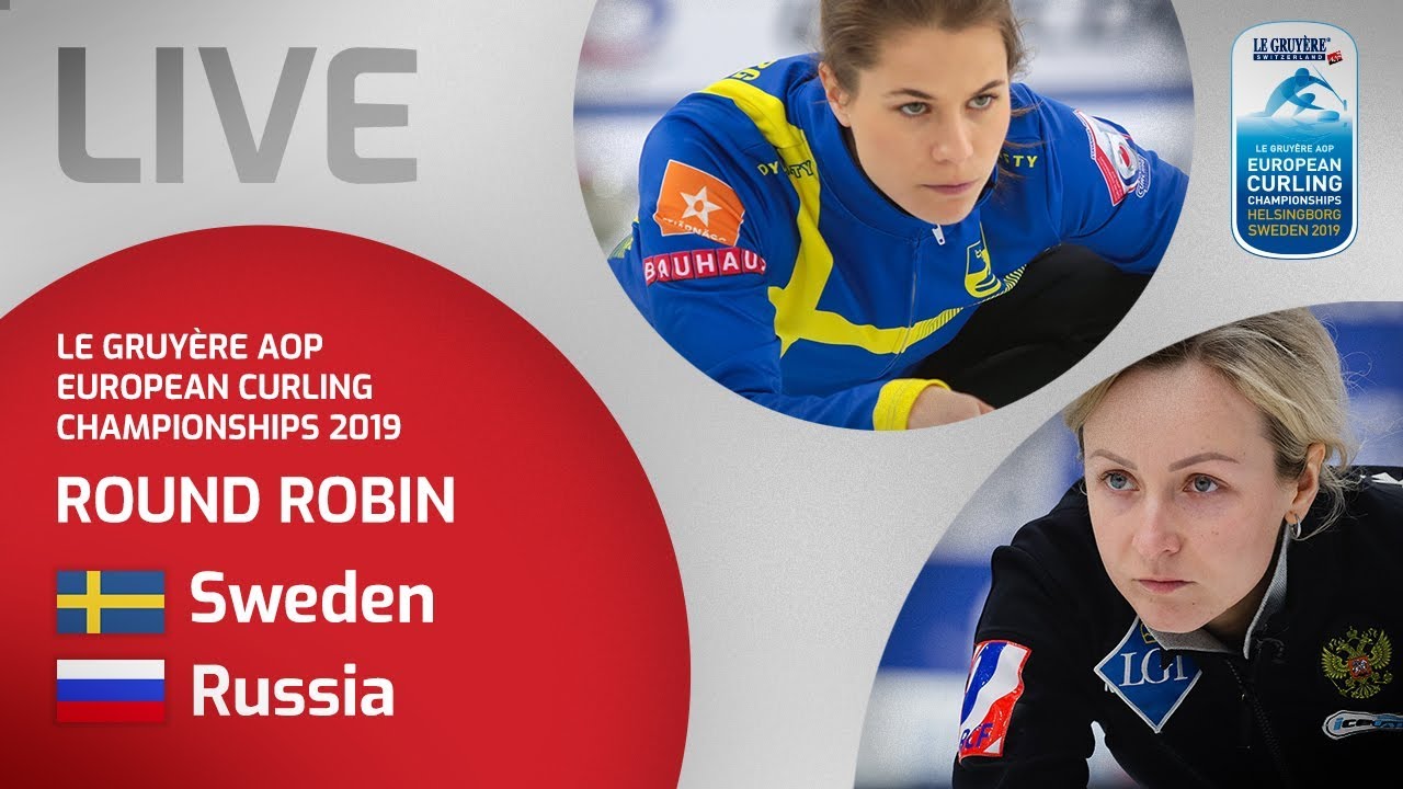 Sweden v Russia - Women's round robin - Le Gruyère AOP European Curling Championships 2019