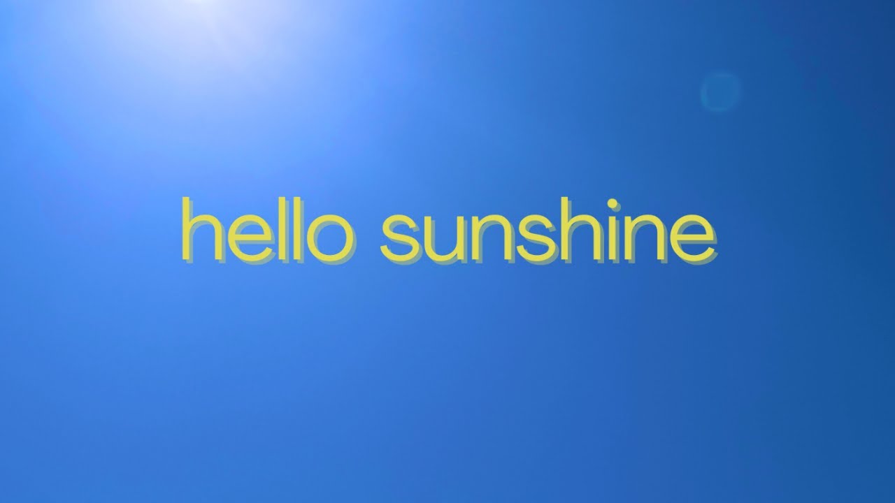Guarda Prithvi Prajosh - Hello Sunshine (Official Music Video) su YouTube Guarda Prithvi Prajosh - Hello Sunshine (Official Music Video) su YouTube