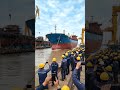 Ship Disasters Sinks in Front of Workers | #Shorts #ShipLaunch #Maritime #CargoShip #ShipSinking