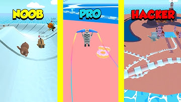 NOOB vs PRO vs HACKER - Aquapark.io
