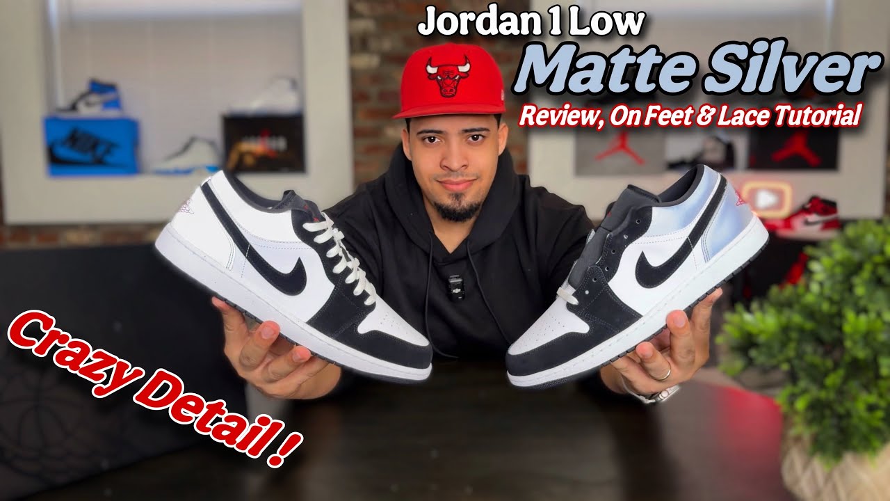â
Nikeâ
Air Jordan 1 Low SE M Black Black llic Silver H Jordan 1 Low âSEâ METALLIC SILVER ð¥ Review, Lace Tutorial