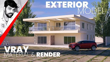 Exterior Model and Vray Rendering in 3ds max Tutorial Tamil