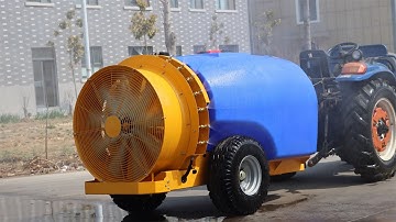 tractor pull-type garden air blast atomizer work video