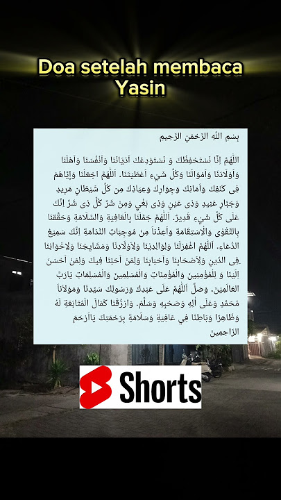 Doa setelah membaca Yasin