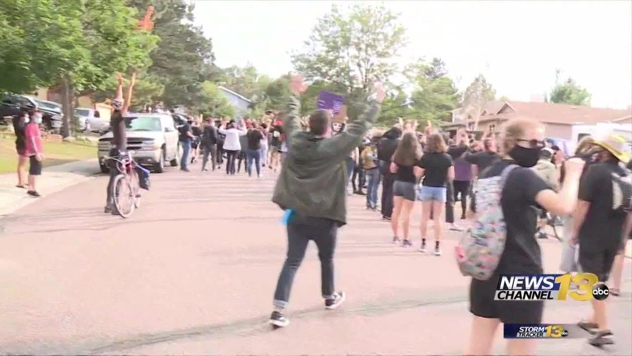 Protesters occupy CSPD officer’s neighborhood on anniversary of De’Von Bailey shooting