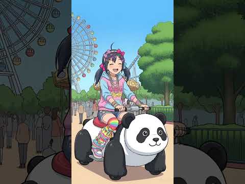 ぱーんだぱーん #aivideo #kawaii