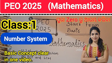Number System | Math Class For PEO 2025 | Zero to Hero Concept Clear Class By Rinky |